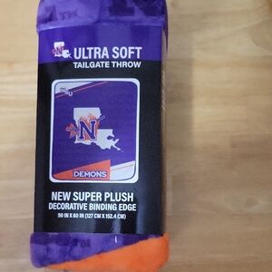 Northwestern State Purple and Orange Ultra Soft Tailgate Throw